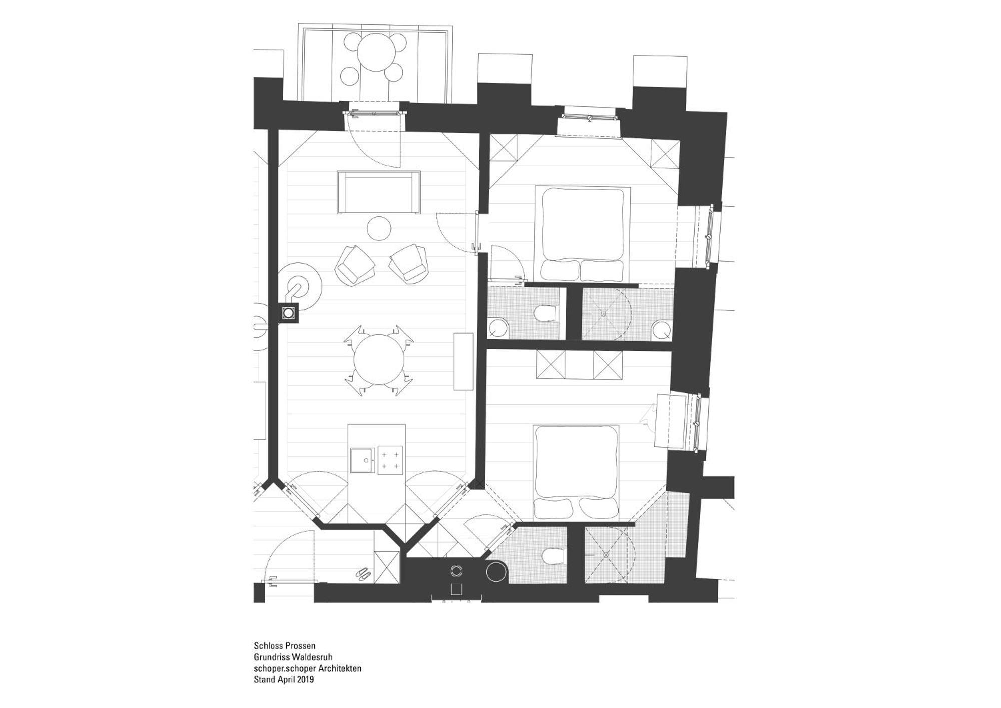 באד שאנדאו Schloss Prossen חדר תמונה